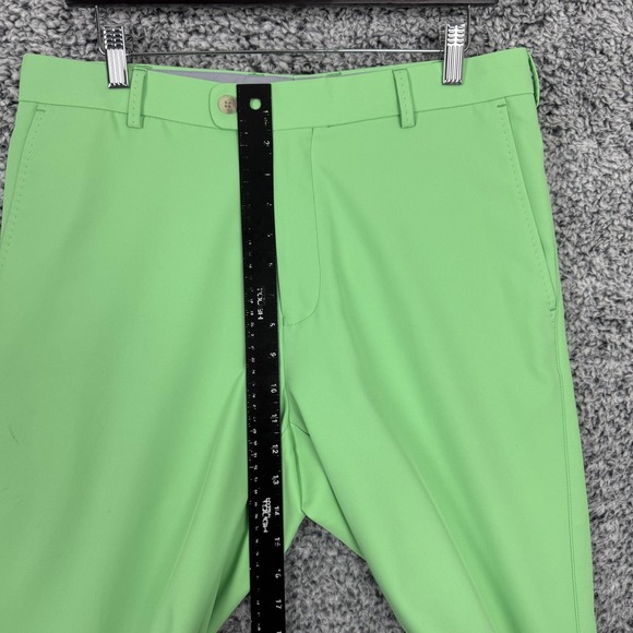Peter Millar Pants Mens 34x32 Green Crown Durham High Drape Golf Performance - Picture 9 of 12